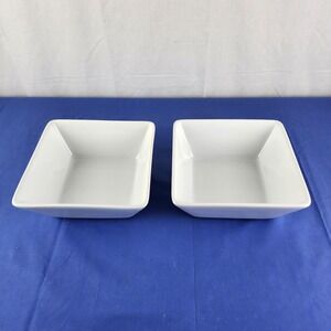 2 Pampered Chef Simple Additions 7.25" Square Vegetable Serving Bowls